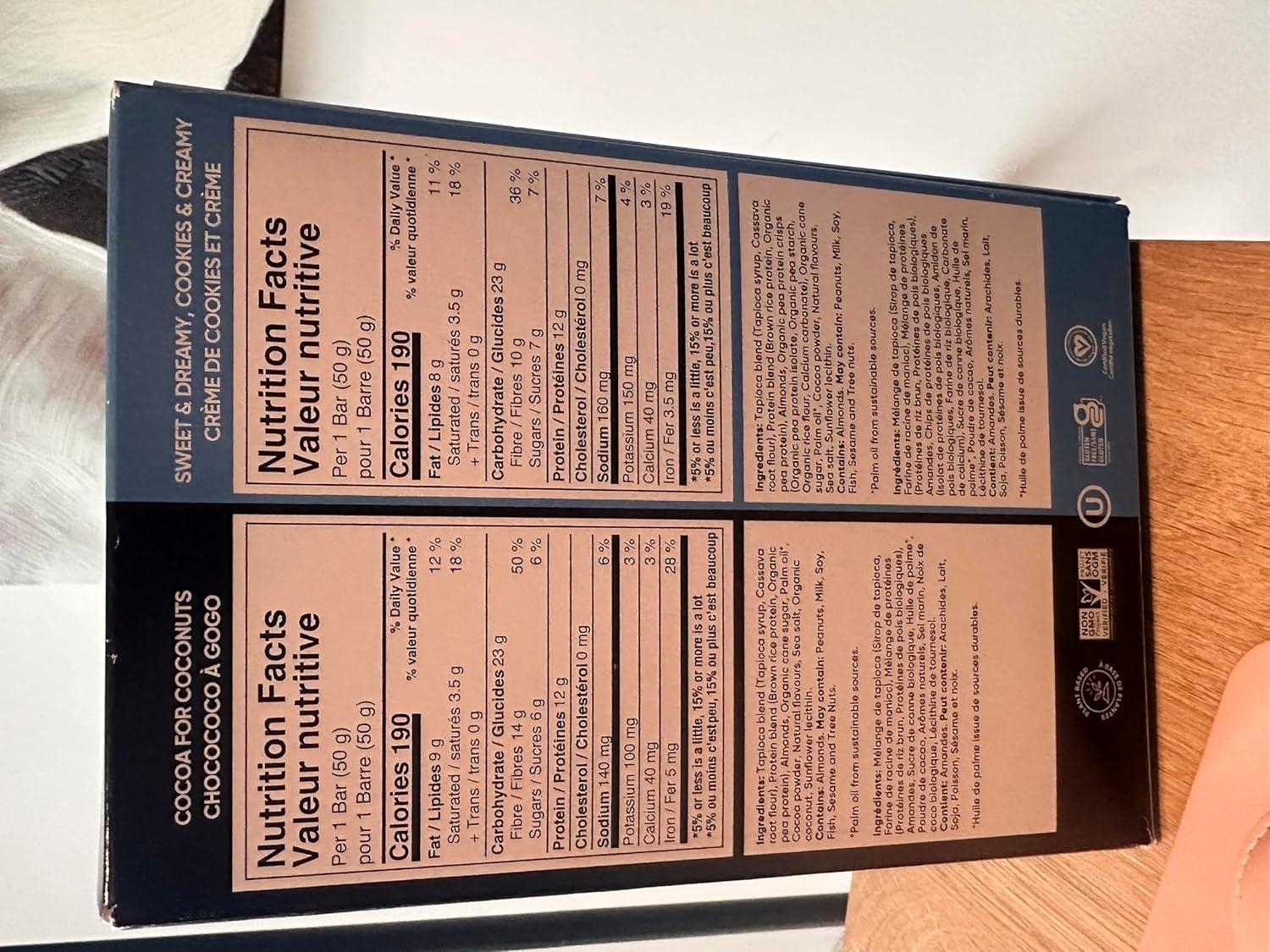 image:imageTRUBAR Vegan Protein Bar Cocoa For Coconuts and Cookies and Creamy 16 ct