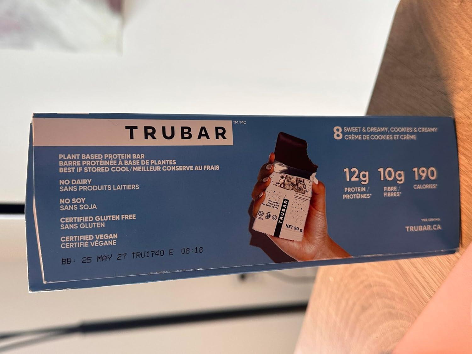 image:imageTRUBAR Vegan Protein Bar Cocoa For Coconuts and Cookies and Creamy 16 ct
