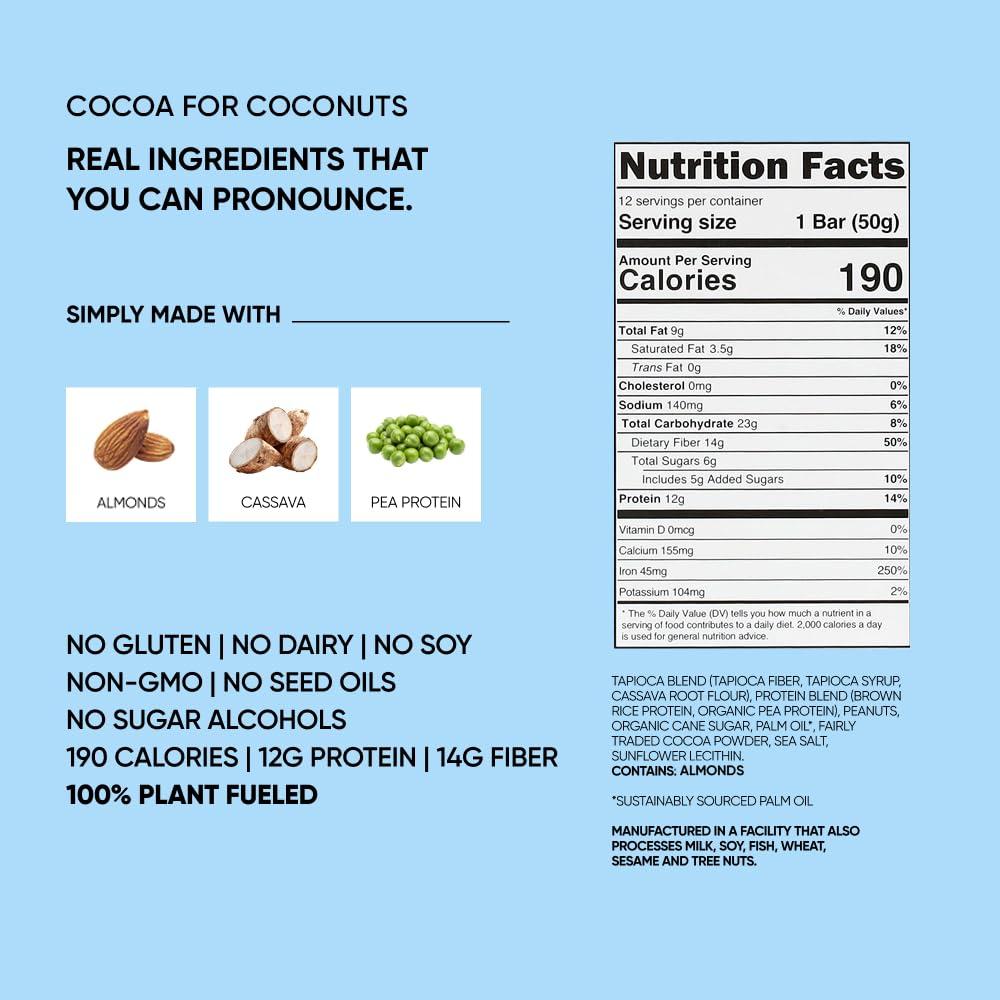 image:imageTRUBAR Vegan Protein Bar Daydreaming About Donuts Gluten Free Plant Based High Fiber Dairy Free Non GMO Low Fat No Sugar Alcohols 12G Lean Protein 13G Fiber Healthy Snack Bars 12 CTVariety Pack PBJelly Strawberry Coconut