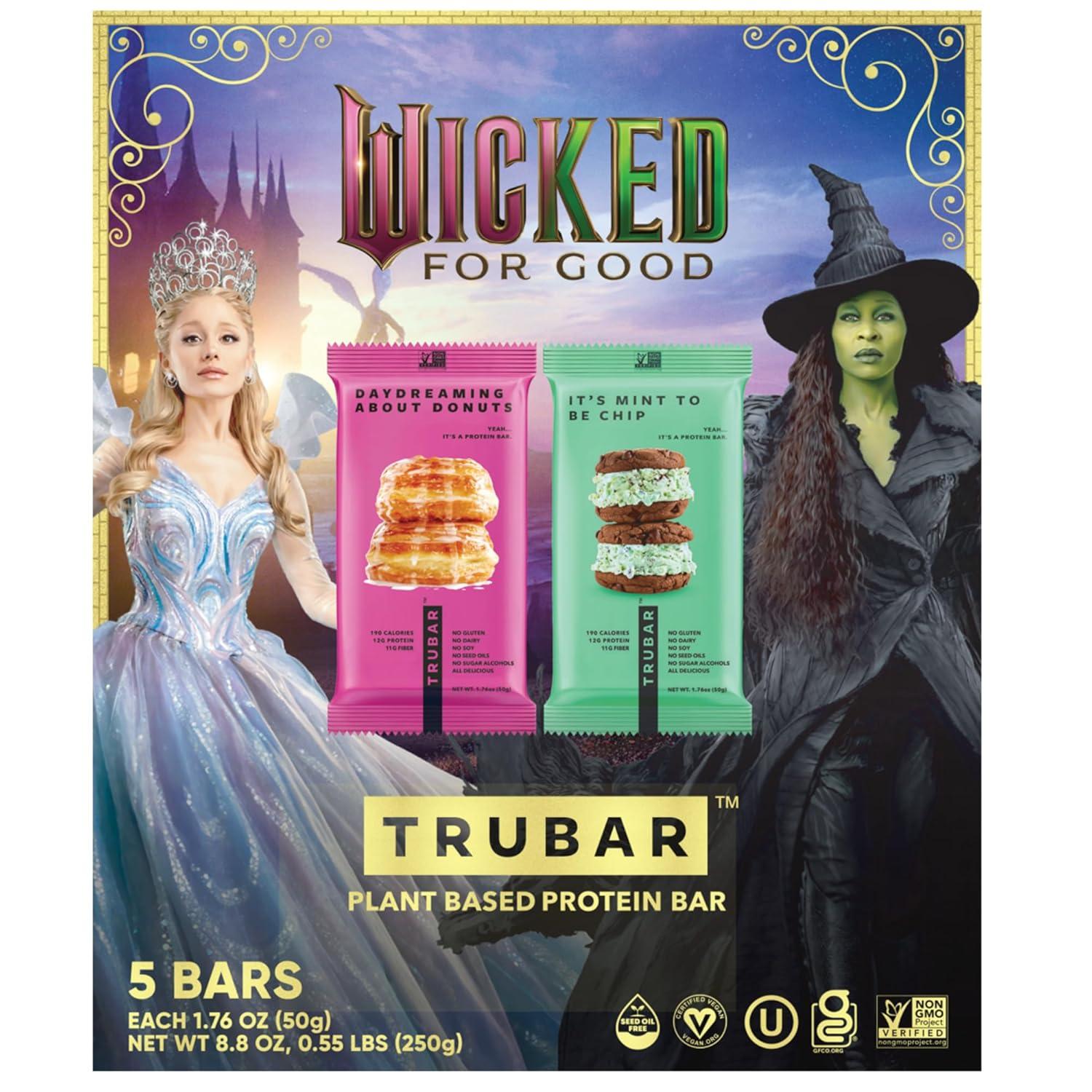 image:imageTRUBAR Vegan Protein Bar Daydreaming About Donuts Gluten Free Plant Based High Fiber Dairy Free Non GMO Low Fat No Sugar Alcohols 12G Lean Protein 13G Fiber Healthy Snack Bars 12 CTWicked Variety Pack