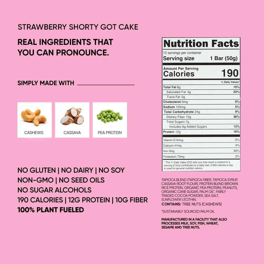 image:imageTRUBAR Vegan Protein Bar Daydreaming About Donuts Gluten Free Plant Based High Fiber Dairy Free Non GMO Low Fat No Sugar Alcohols 12G Lean Protein 13G Fiber Healthy Snack Bars 12 CTVariety Pack PBJelly Strawberry Coconut