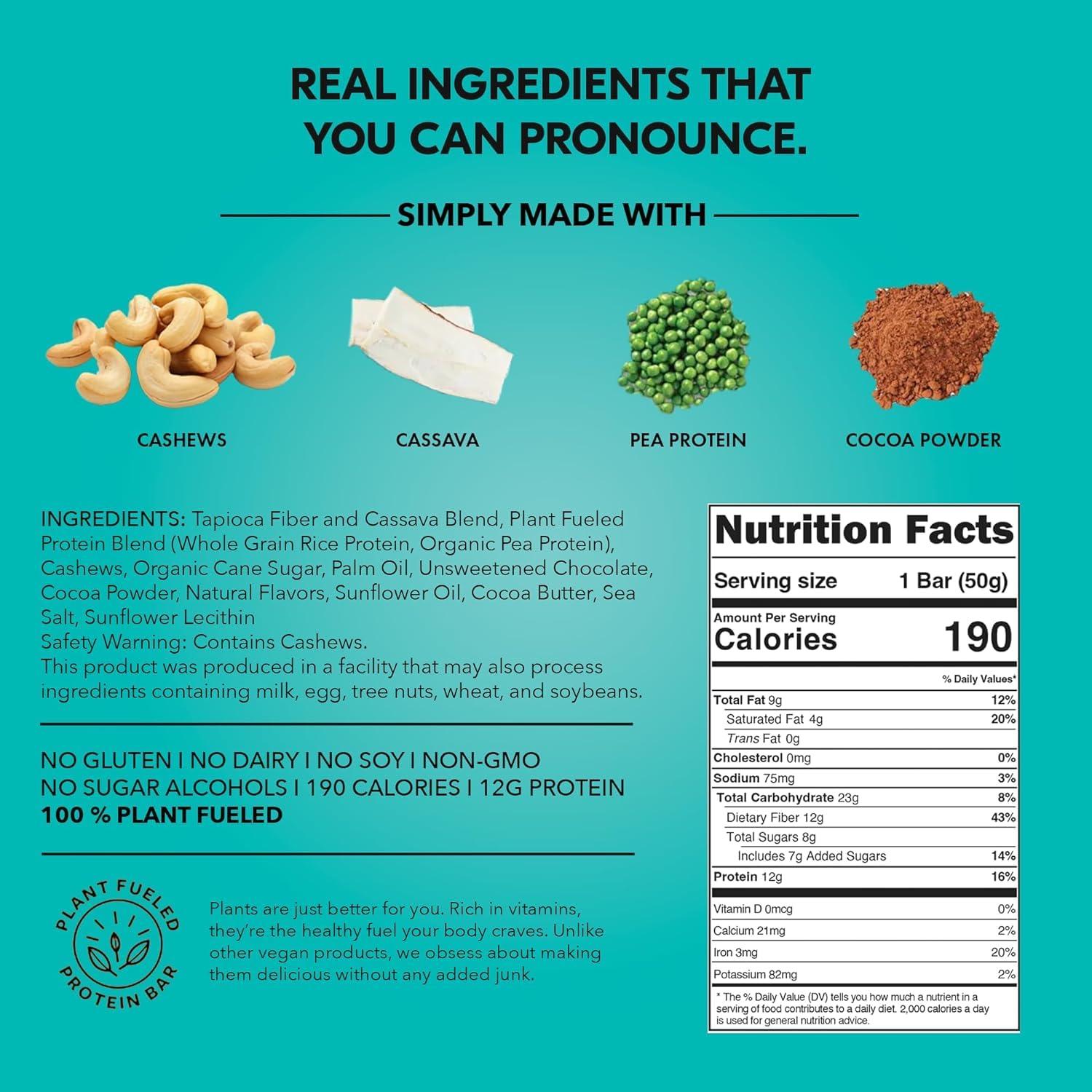 image:imageTRUBAR Vegan Protein Bar Oh Oh Cookie Dough Gluten Free Plant Based Protein Dairy Free Non GMO Soy Free No Sugar Alcohols 12G Protein 13G Fiber 23G Carb Healthy on the Go Snack Bars 8 CTOh Oh Cookie Dough
