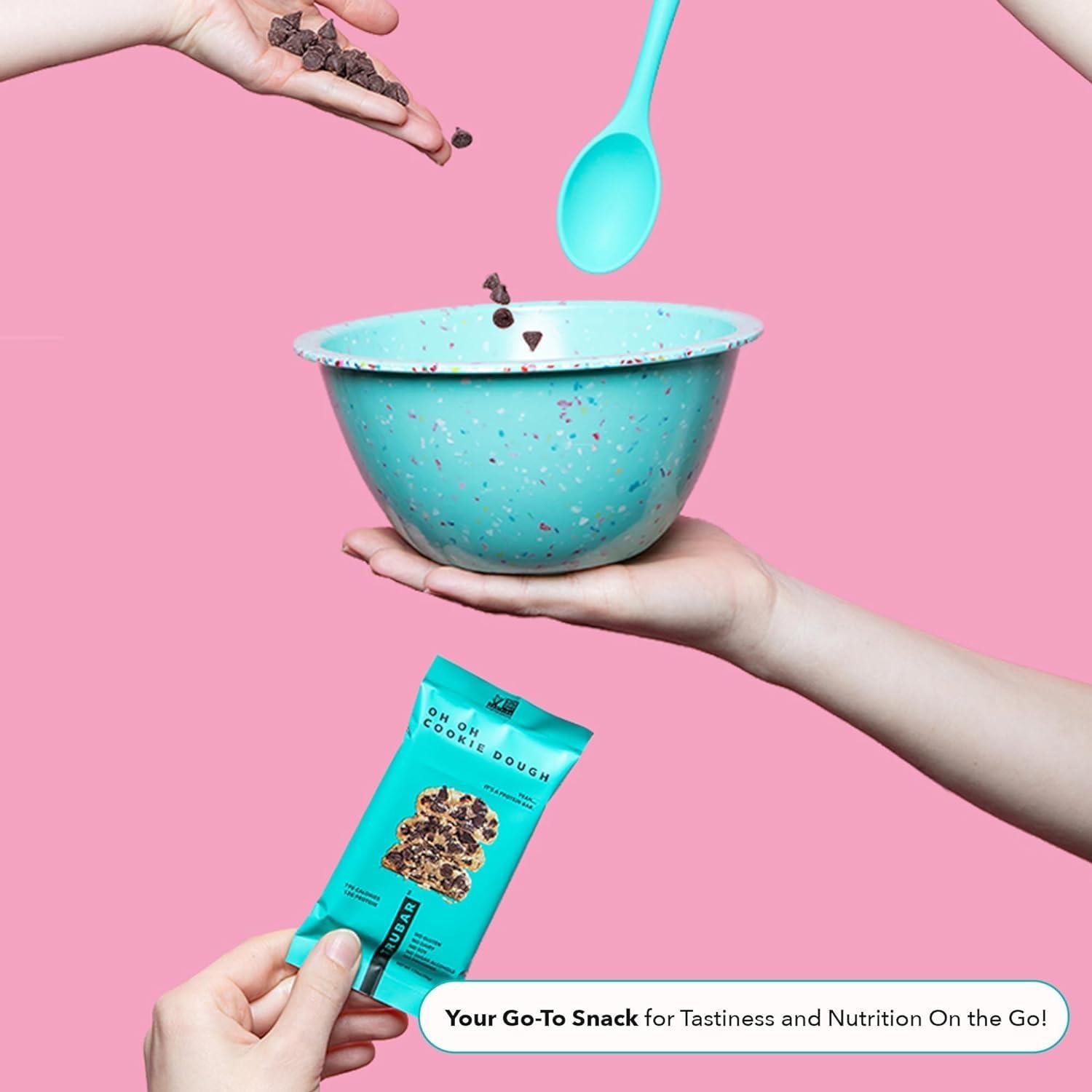 image:imageTRUBAR Vegan Protein Bar Oh Oh Cookie Dough Gluten Free Plant Based Protein Dairy Free Non GMO Soy Free No Sugar Alcohols 12G Protein 13G Fiber 23G Carb Healthy on the Go Snack Bars 8 CTOh Oh Cookie Dough