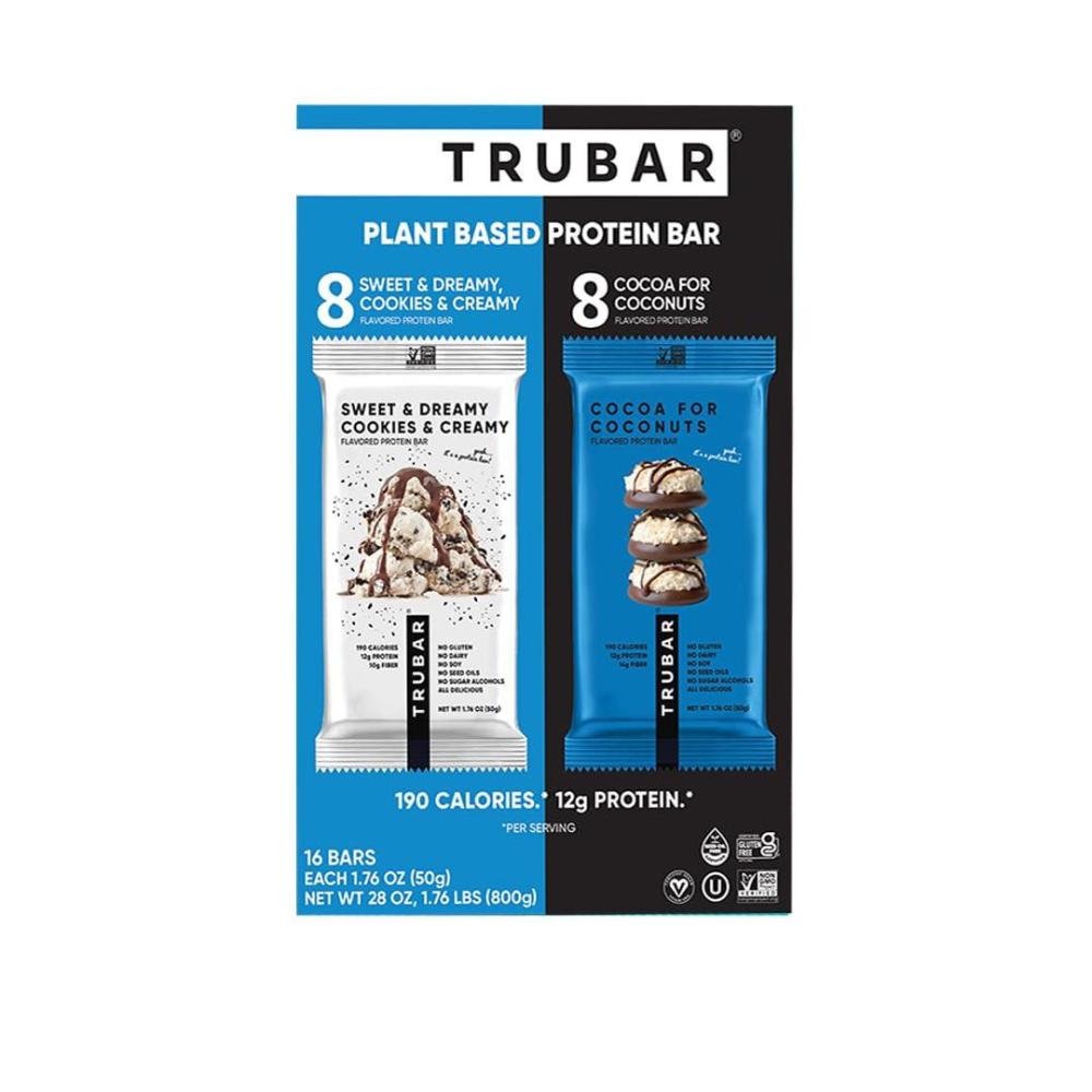 image:imageTRUBAR Vegan Protein Bar Cocoa For Coconuts and Cookies and Creamy 16 ct