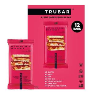 image:imageTRUBAR Vegan Protein Bar Daydreaming About Donuts Gluten Free Plant Based High Fiber Dairy Free Non GMO Low Fat No Sugar Alcohols 12G Lean Protein 13G Fiber Healthy Snack Bars 12 CTGet In My Belly Pb  Jelly