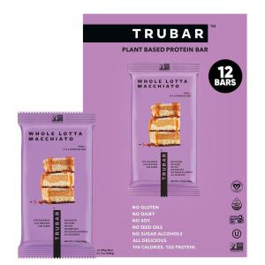 image:imageTRUBAR Vegan Protein Bar Daydreaming About Donuts Gluten Free Plant Based High Fiber Dairy Free Non GMO Low Fat No Sugar Alcohols 12G Lean Protein 13G Fiber Healthy Snack Bars 12 CTWhole Lotta Macchiato