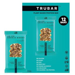 image:imageTRUBAR Vegan Protein Bar Daydreaming About Donuts Gluten Free Plant Based High Fiber Dairy Free Non GMO Low Fat No Sugar Alcohols 12G Lean Protein 13G Fiber Healthy Snack Bars 12 CTOh Oh Cookie Dough