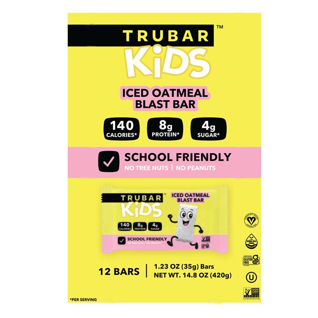 image:imageTRUBAR Kids Protein Bars Pop Goes Confetti Plant Based Protein Gluten Free SchoolFriendly Snacks for Lunchboxes Tree Nut and Peanut Free Low Sugar Healthy On the Go Snack Bars 12 CountIced Oatmeal