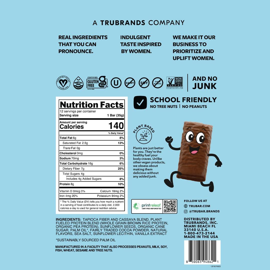 image:imageTRUBAR Kids Protein Bars Pop Goes Confetti Plant Based Protein Gluten Free SchoolFriendly Snacks for Lunchboxes Tree Nut and Peanut Free Low Sugar Healthy On the Go Snack Bars 12 CountFudgeTastic Brownie