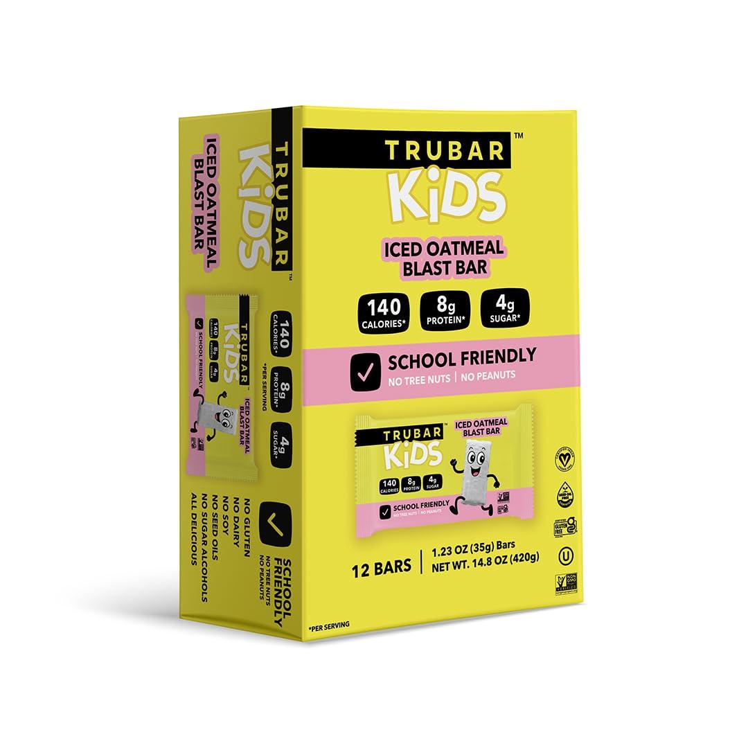 image:imageTRUBAR Kids Protein Bars Pop Goes Confetti Plant Based Protein Gluten Free SchoolFriendly Snacks for Lunchboxes Tree Nut and Peanut Free Low Sugar Healthy On the Go Snack Bars 12 CountIced Oatmeal