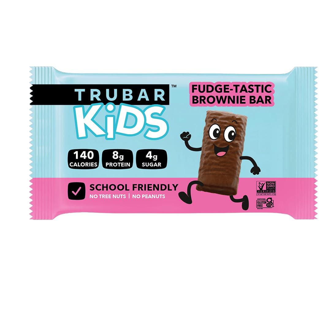 image:imageTRUBAR Kids Protein Bars Pop Goes Confetti Plant Based Protein Gluten Free SchoolFriendly Snacks for Lunchboxes Tree Nut and Peanut Free Low Sugar Healthy On the Go Snack Bars 12 CountFudgeTastic Brownie
