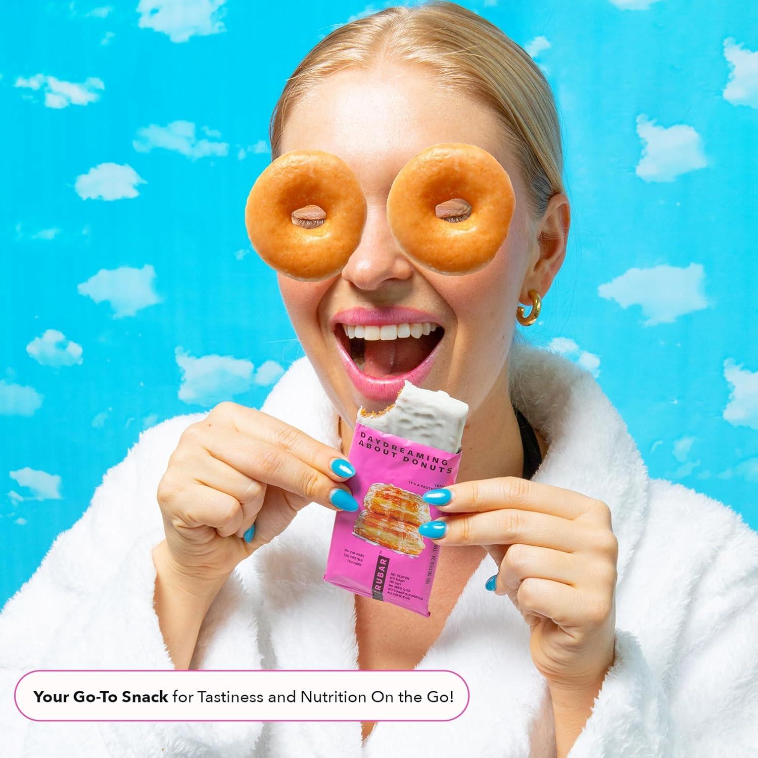 image:imageTRUBAR Vegan Protein Bar Daydreaming About Donuts Gluten Free Plant Based Protein Dairy Free Non GMO Soy Free No Sugar Alcohols 12G Protein 12G Fiber 23G Carb On the Go Snack Bars 1 CT