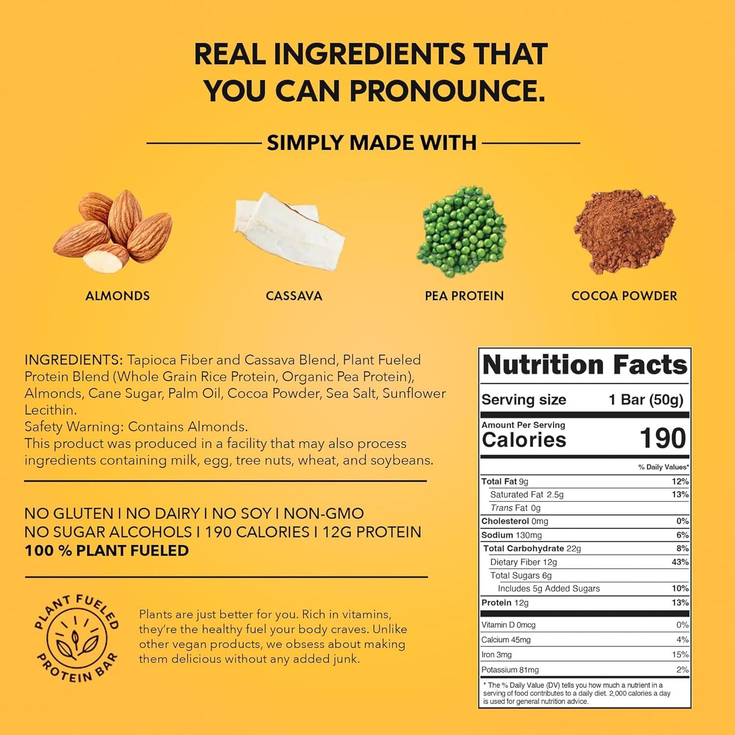 image:imageTRUBAR Vegan Protein Bar Saltylicious Almond Love Gluten Free Plant Based High Fiber Dairy Free Low Fat Non GMO No Sugar Alcohols 12G Lean Protein 13G Fiber Healthy Snack Bars 1 CT