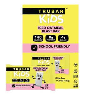 image:imageTRUBAR Kids Protein Bars Pop Goes Confetti Plant Based Protein Gluten Free SchoolFriendly Snacks for Lunchboxes Tree Nut and Peanut Free Low Sugar Healthy On the Go Snack Bars 12 CountIced Oatmeal