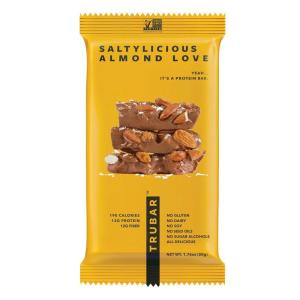 image:imageTRUBAR Vegan Protein Bar Saltylicious Almond Love Gluten Free Plant Based High Fiber Dairy Free Low Fat Non GMO No Sugar Alcohols 12G Lean Protein 13G Fiber Healthy Snack Bars 1 CT