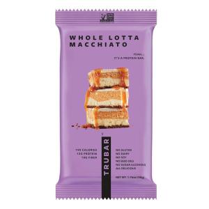 image:imageTRUBAR Vegan Protein Bar Whole Lotta Macchiato Gluten Free Plant Based Protein Dairy Free Non GMO Soy Free No Sugar Alcohols 12G Protein 12G Fiber 23G Carb On the Go Snack Bars 1 CT